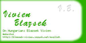 vivien blazsek business card